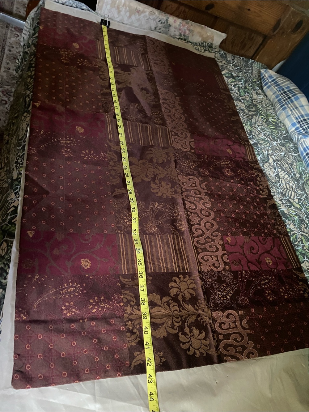 Two big pillowcase  Plum Patchwork-Style Decorative Bedding Throw